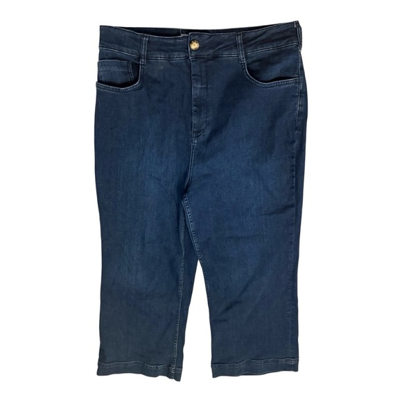 Anthropologie Pilcro The Skipper Jeans Sz 34 Dark Rinse - Picture 2 of 7